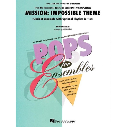Mission Impossible Clarinet Ensemble - Hal Leonard - Level 2.5 - 1 Page