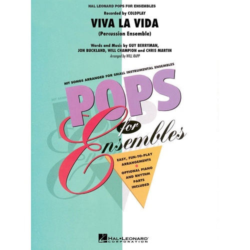 Viva La Vida Percussion Ensemble Pens2-3 (Music Score/Parts)
