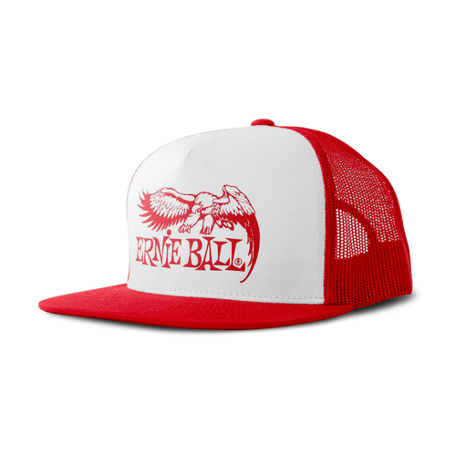 Ernie Ball Red with White Front and Red Eagle Logo Hat  