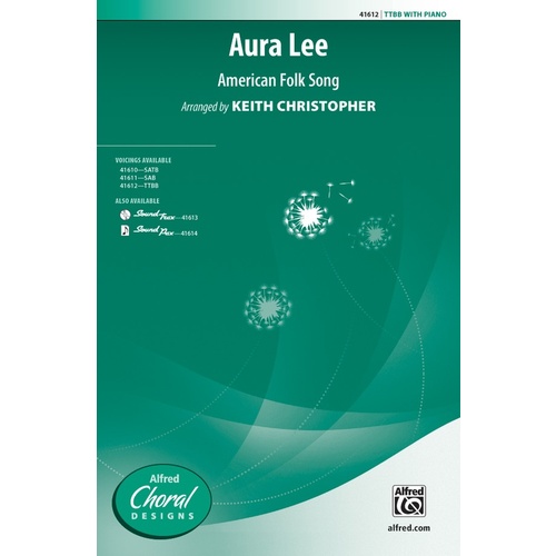 AURA LEE TTBB Choral Sheet Music