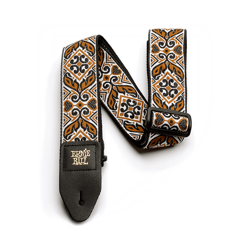 Ernie Ball Tribal Jacquard Guitar Strap, Brown