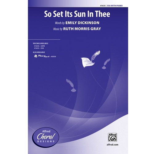 So Set Its Sun in Thee SSA Choral Sheet Music