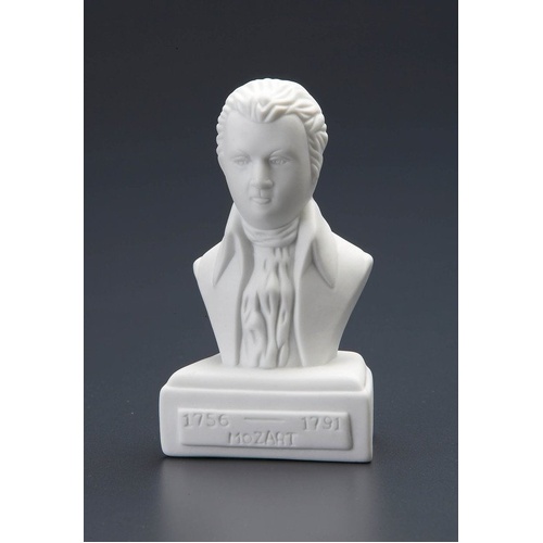 Mozart 5 Inch Composer Figurine White Porcelain