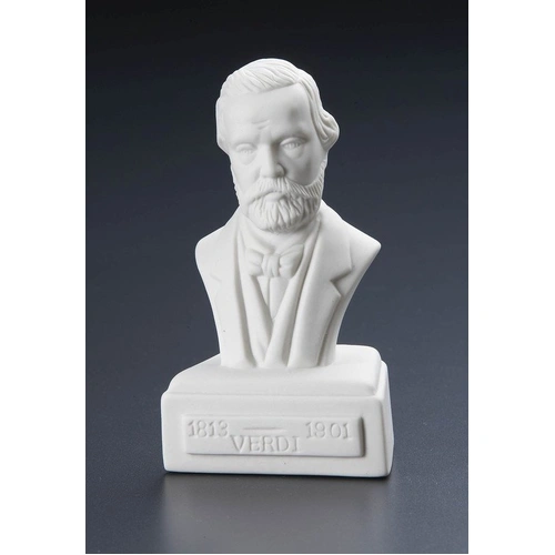 Verdi 5 Inch White Porcelain Composer Statuette with Felt Bottom