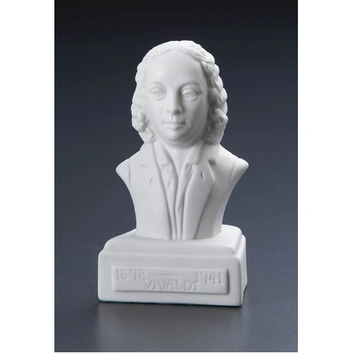 Vivaldi 5 Inch White Porcelain Composer Statuette with Felt Bottom