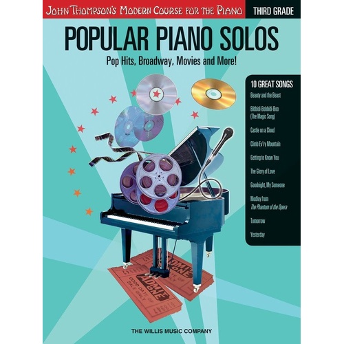 Popular Piano Solos Grade 3 by Willis Music - 10 Songs for Piano