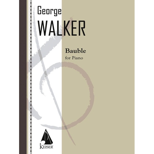 George Walker - Bauble For Piano (Pod) (Softcover Book)