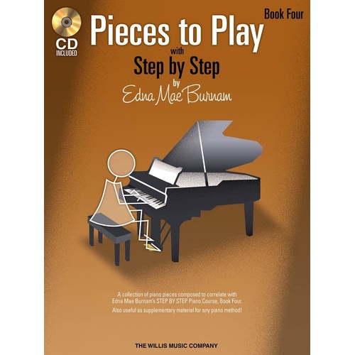 Pieces to Play Book 4 with CD - Piano Collection by Burnam, 24 Pages, Willis Music