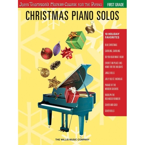 Christmas Piano Solos for 1st Grade - 10 Arrangements of Popular Songs, 32 Pages, Publisher: Willis Music