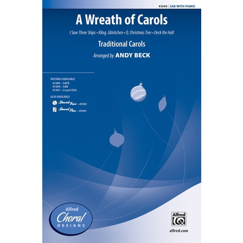 A Wreath of Carols SAB Choral Sheet Music for 3 Part Mixed