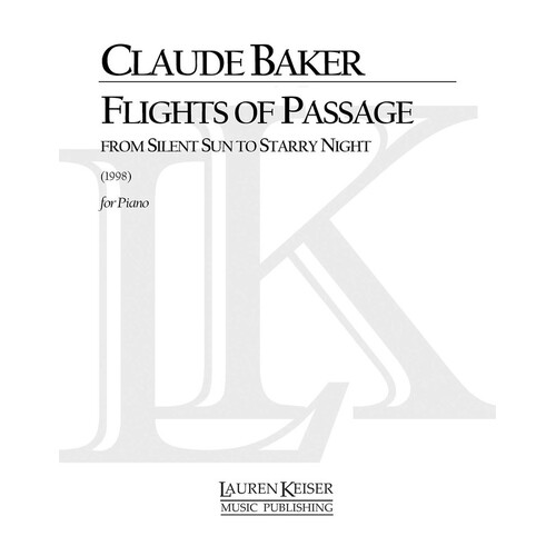 Baker - Flights Of Passage For Piano (Softcover Book)