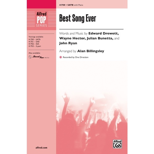Best Song Ever SATB Choral Sheet Music