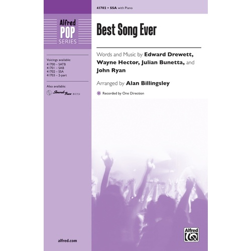 Best Song Ever SSA Choral Sheet Music