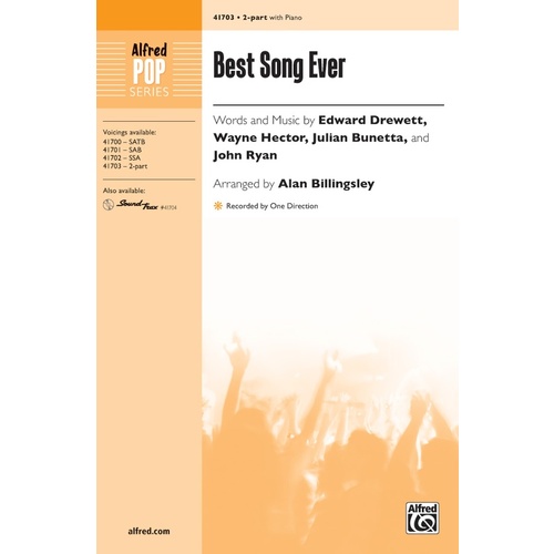 Best Song Ever SA Choral Sheet Music