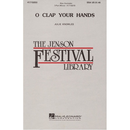 O Clap Your Hands Unacc SSA (Octavo)