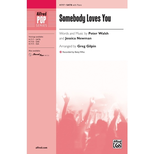 Somebody Loves You SATB Choral Sheet Music