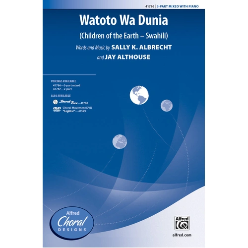Watoto Wa Dunia SAB Choral Sheet Music with Swahili and English Lyrics