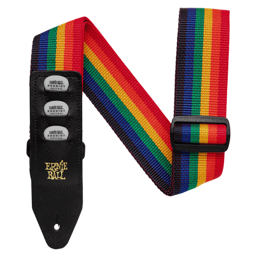 Ernie Ball Pickholder Polypro Strap - Rainbow