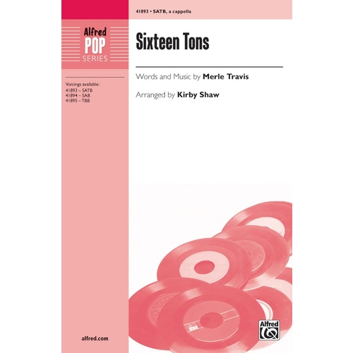 Sixteen Tons SATB Choral Sheet Music