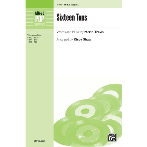 Sixteen Tons TBB Choral Sheet Music