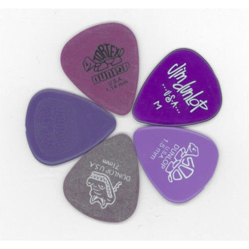 10 x Jim Dunlop MIXED PURPLE Guitar Picks Starter Set / Beginner