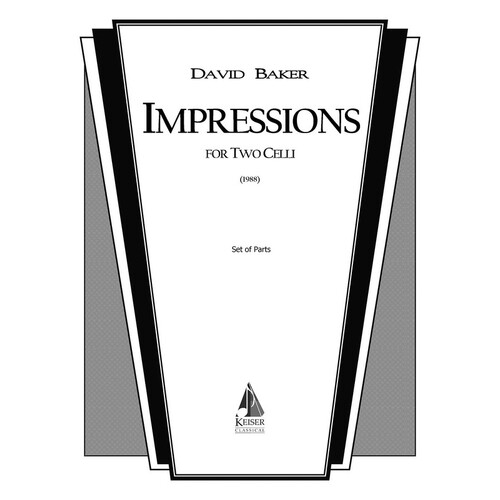 Baker - Impressions For Two Cellos (Pod) (Softcover Book)