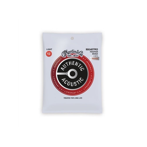 Martin Strings : Authentic Treated 3 Packs Light 92/8