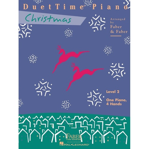 DuetTime Piano Christmas Level 2 - 8 Christmas Duets for Piano in C Major, G Major, D Minor, 32 Pages, Faber Piano Adventures