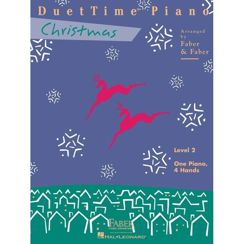 DuetTime Piano Christmas Level 2 - 8 Christmas Duets for Piano in C, G, and D Minor, 32 Pages, Faber Piano Adventures