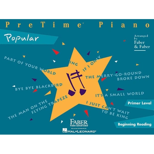 PreTime Piano Popular Primer Level by Faber Piano Adventures