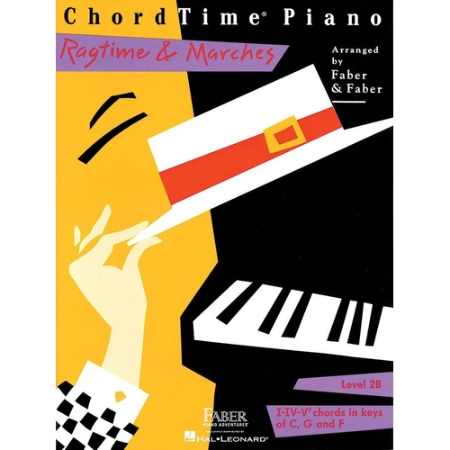 Chord Time Piano Ragtime and Marches Level 2B by Faber Piano Adventures, 28 Pages