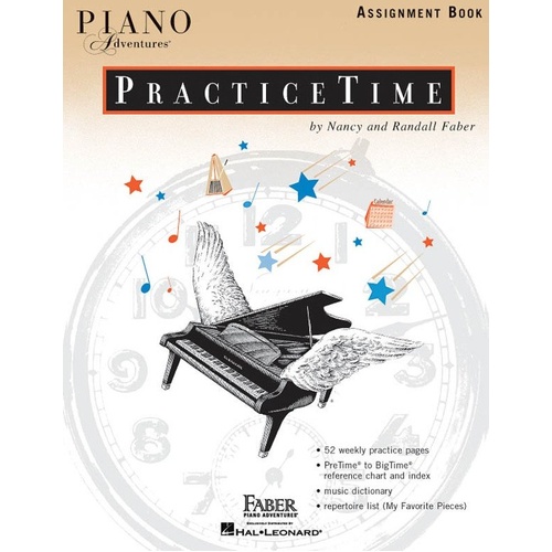 Piano Adventures PracticeTime Assignment Book, 64 Pages, Faber Piano Adventures Series