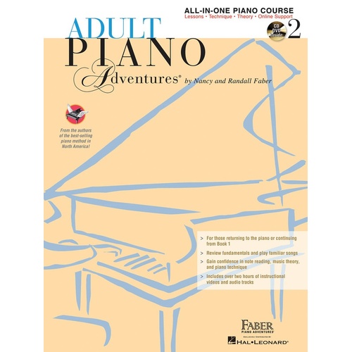 Adult Piano Adventures All In One Book 2/2CDs (Softcover Book/CD)