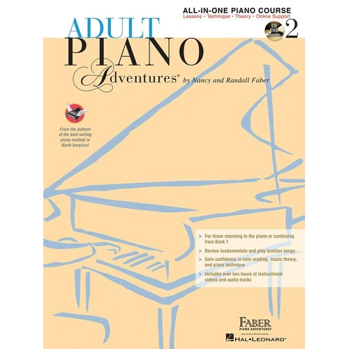 Adult Piano Adventures All-in-One Book 2 with 2 CDs