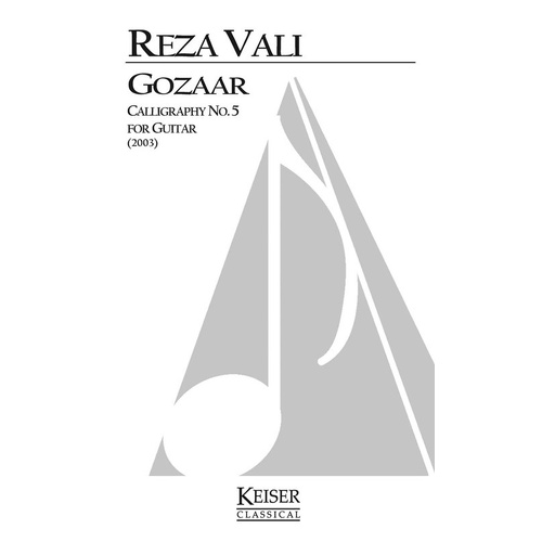 Vali - Gozaar Calligraphy No 5 For Guitar (Pod) (Softcover Book)