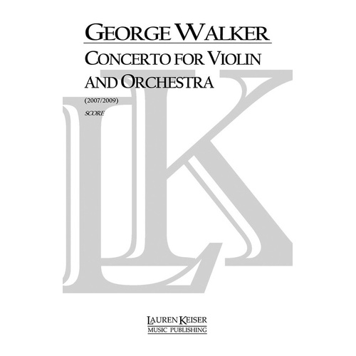 Walker - Concerto For Violin/Orchestra Score (Pod) (Music Score)