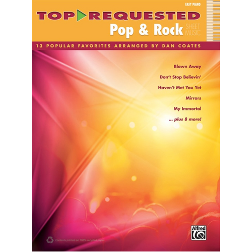 Pop & Rock Sheet Music for Easy Piano by Dan Coates - 13 Popular Tunes