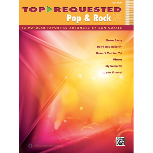 Pop & Rock Easy Piano Sheet Music by Dan Coates - 13 Popular Tunes