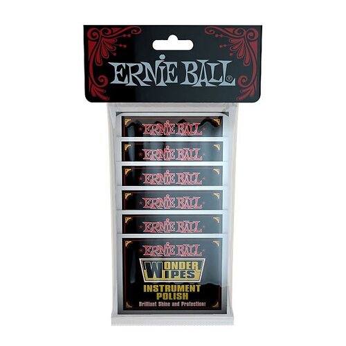 Ernie Ball Wonder Wipes Instrument Polish, Refill Pack, 20-Piece