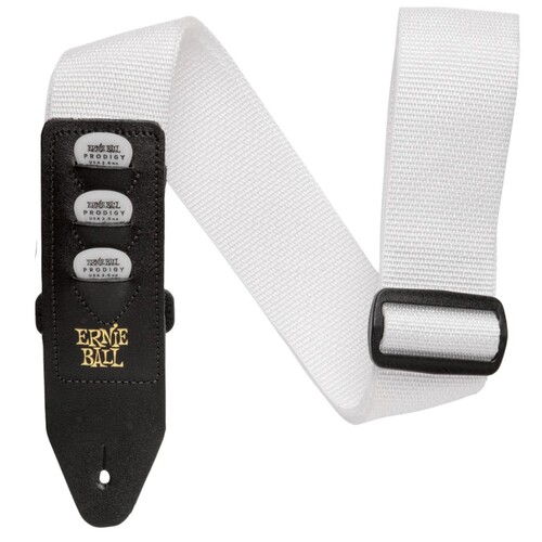 Ernie Ball Pickholder Polypro Strap - White