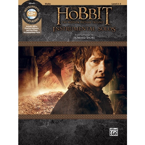 Hobbit Motion Picture Trilogy Solos Violin Book/CD