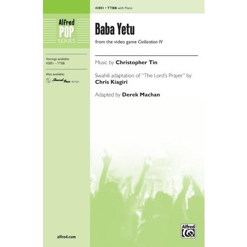 Baba Yetu TTBB Choral Sheet Music