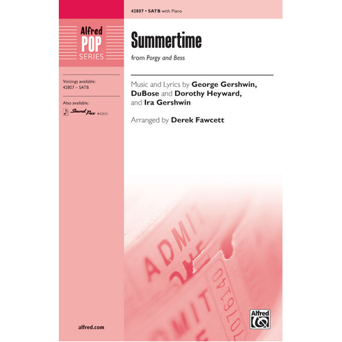 Summertime SATB Vocal Jazz Sheet Music by Alfred Music