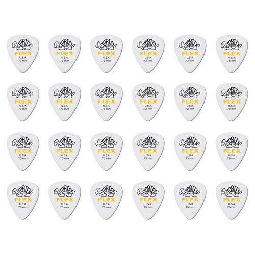 24 x Dunlop Tortex FLEX 0.73MM Gauge Guitar Picks 428R Plectrums
