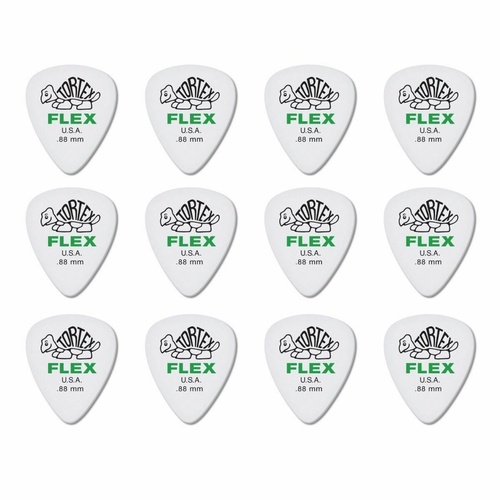12 x Dunlop Tortex FLEX 0.88MM Gauge Guitar Picks 428R Plectrums