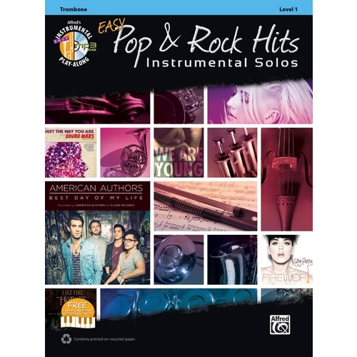 Easy Pop & Rock Hits Solos Trombone Book/CD