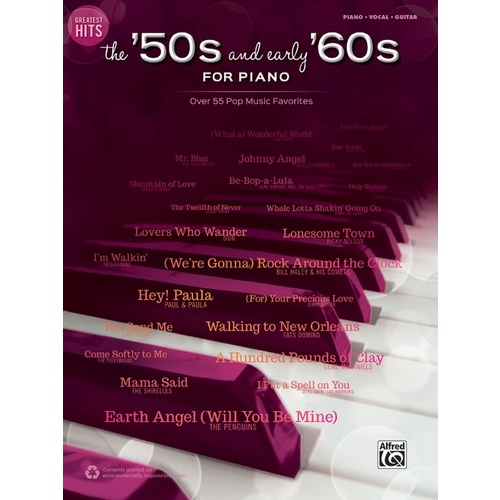 Greatest Hits The 50s And Early 60S For Piano