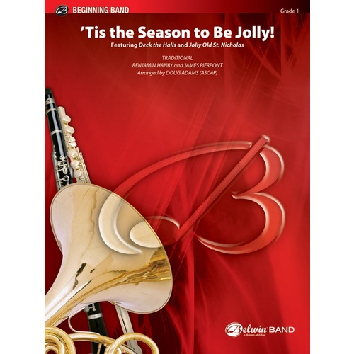 Tis the Season to Be Jolly Concert Band Sheet Music Grade 1