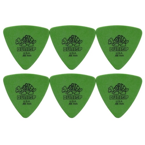 6 x Dunlop Tortex Triangle .88MM Gauge Guitar Picks 431R Plectrums