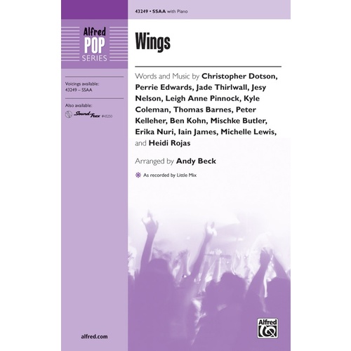 WINGS SSAA Choral Sheet Music